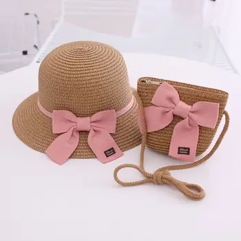 הקיץ הגנה מפני השמש מסע דייג כובע קש תיק כובע להגדיר החוף כובעים ילדים כובע השמש